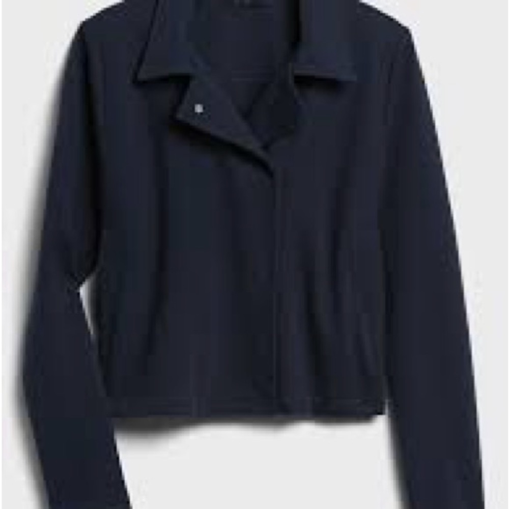 Banana Republic Cropped Twill Knit Jacket